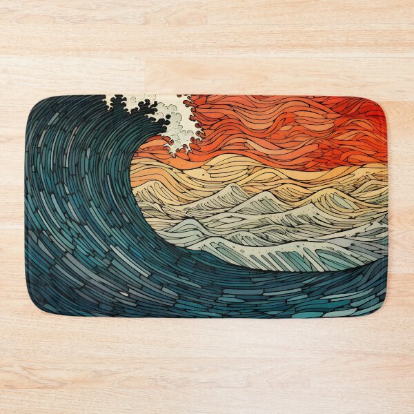 Item preview, Impresión multidimensional de olas oceánicas coloridas. designed and sold by dcrc.