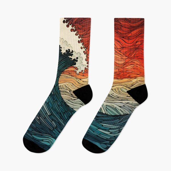 Item preview, Multidimensional colorful ocean wave print designed and sold by dcrc.