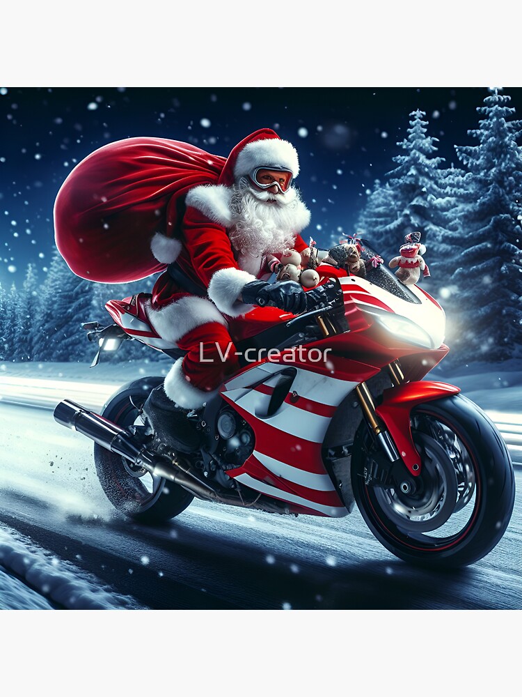 Mr. Christmas popular Santa on motorcycle