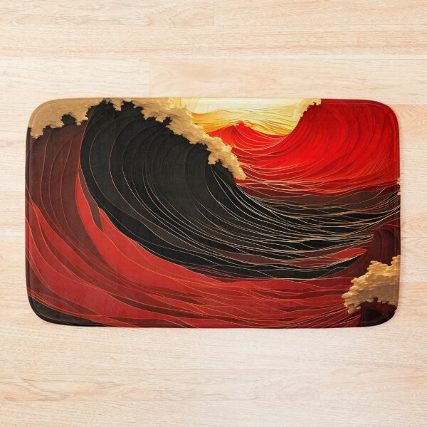 Item preview, impresión multidimensional colorida de olas del océano designed and sold by dcrc.