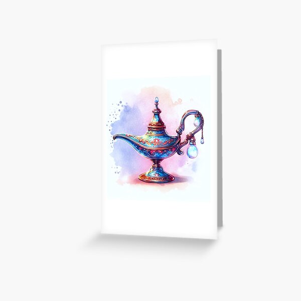 Aladdin lamp. Greeting Card
