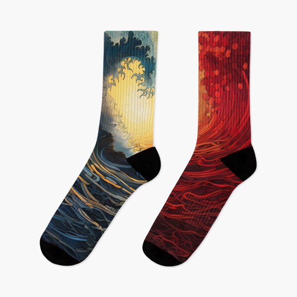 Item preview, multidimensional colorful ocean wave print designed and sold by dcrc.