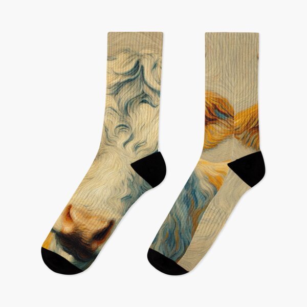 Item preview, Neutral Colored Cow Friend - Pretty Cow in Vincent Van Gogh’s Style designed and sold by Star-Fragment.