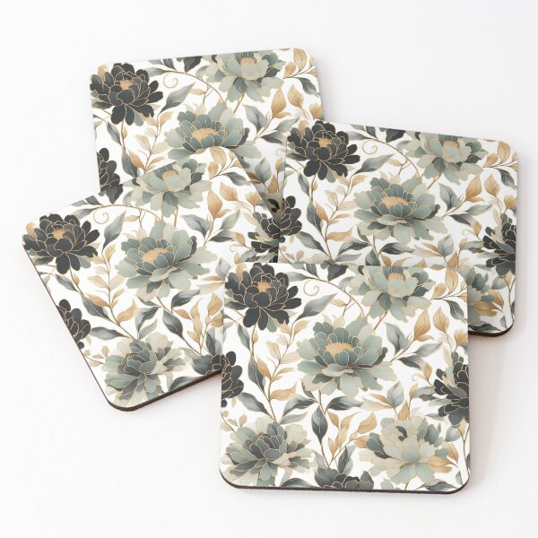 Item preview, Black Floral Pattern designed and sold by tipitoes.