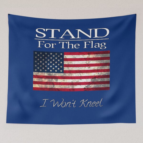 Item preview, Stand For The Flag - I Won't Kneel Patriotic Design designed and sold by Malaclypse235.