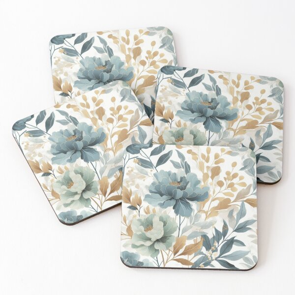 Item preview, Blue floral design designed and sold by tipitoes.