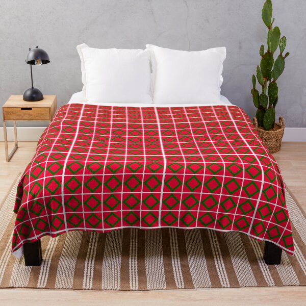 Item preview, Red Green Squares Geometric Lines Abstract designed and sold by Bojana92.