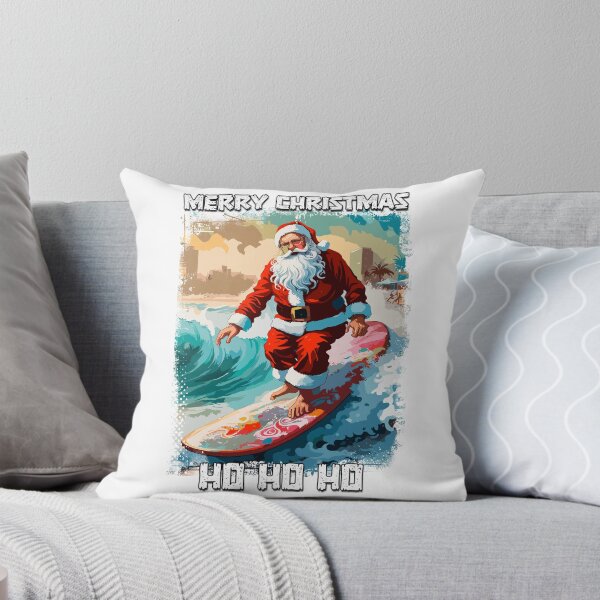 Item preview, Funny Santa Claus surfing in the summer pop art illustration designed and sold by Naumovski.