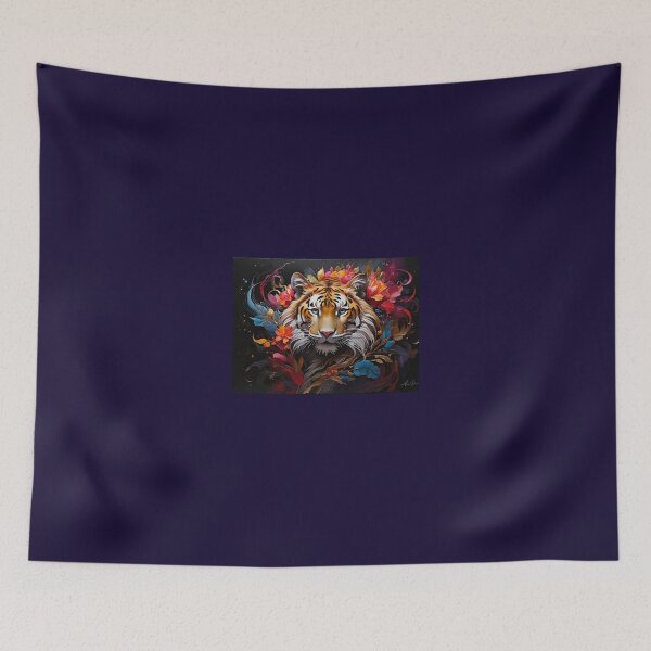 Item preview, Free Majestic Tiger with Flowers Image from pngart1.com. designed and sold by pngart1.