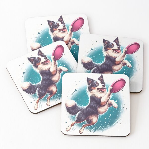 Item preview, Frisbee and Jumping Border Collie - Cute Graphic designed and sold by Nicefoxy.