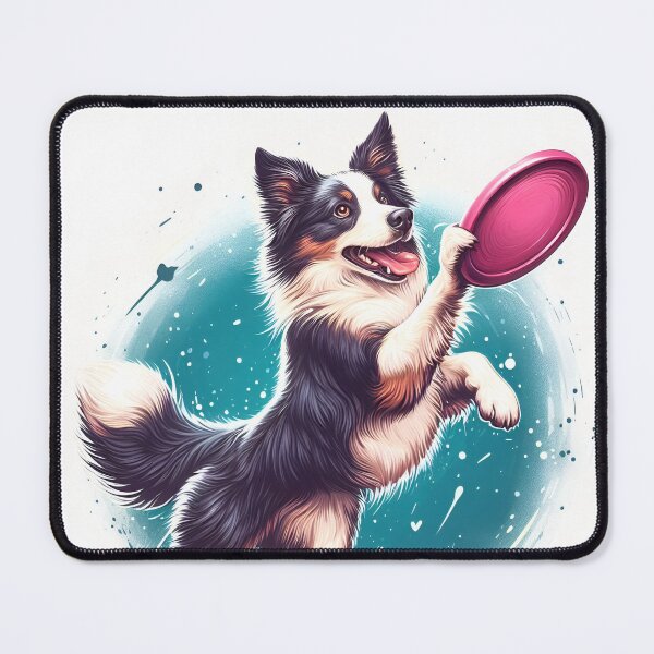 Item preview, Frisbee and Jumping Border Collie - Cute Graphic designed and sold by Nicefoxy.