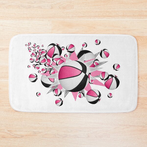 Item preview, pink black basketballs & stars designed and sold by katzdzynes.