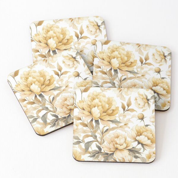 Item preview, Yellow Gold Peonies designed and sold by tipitoes.