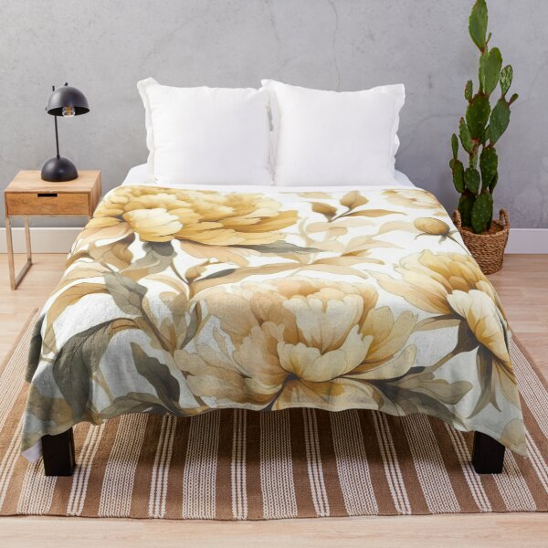 Artikelvorschau, Yellow Gold Peonies entworfen und verkauft von tipitoes.