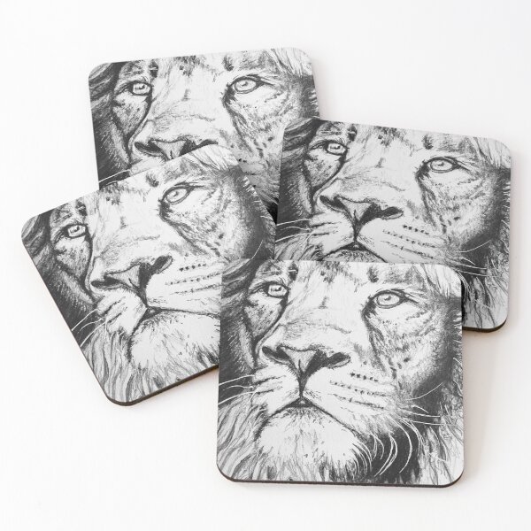 Item preview, Lion head, Traditional art print designed and sold by WildlingsArts.