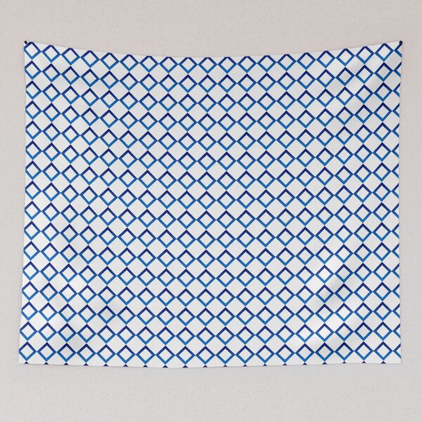 Item preview, Blue White Squares Abstract Geometric  designed and sold by Bojana92.