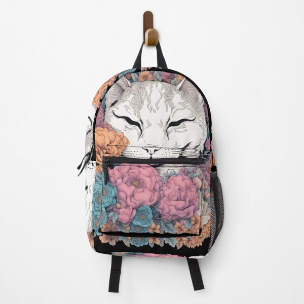 Item preview, Chilling Cat with Flowers designed and sold by Catophile.