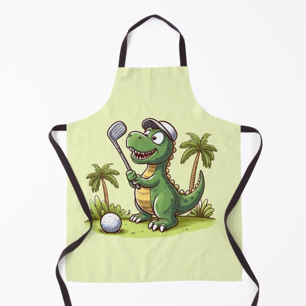 Item preview, Green Dinosaur Playing Golf designed and sold by Coffee Lifestyle.