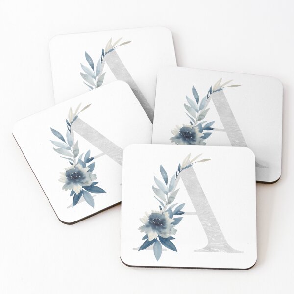 Artikelvorschau, Watercolor floral letter A with flowers. entworfen und verkauft von tapilipa.