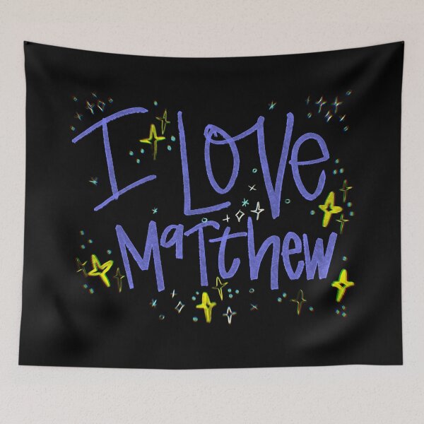 Item preview, I LOVE MATTHEW NAME PURPLE designed and sold by GIVENGRACE.ART.