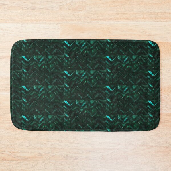 Item preview, dark green black batik zigzag pattern slant lines designed and sold by colorfulglee.