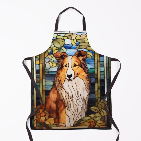 Item preview, Rough Collie Stained Glass Window Design designed and sold by pinkal.