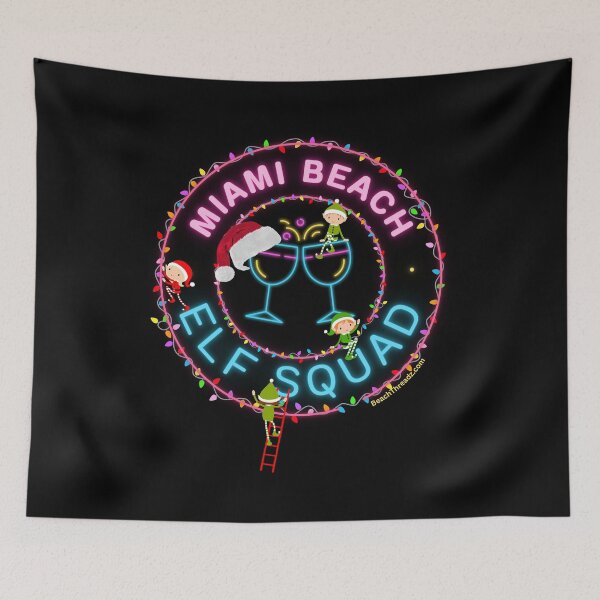 Item preview, Miami Beach Elf Squad Christmas Shirt designed and sold by BeachThreadz.