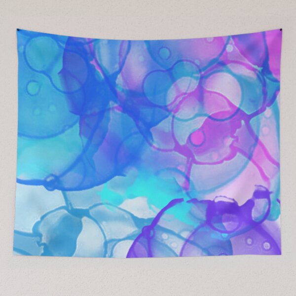 Item preview, Ink. Beautiful, intense stains of alcohol ink /12, turquoise, green, pink, purple, yellow, orange colors, on a dark background. designed and sold by My-fake-places.