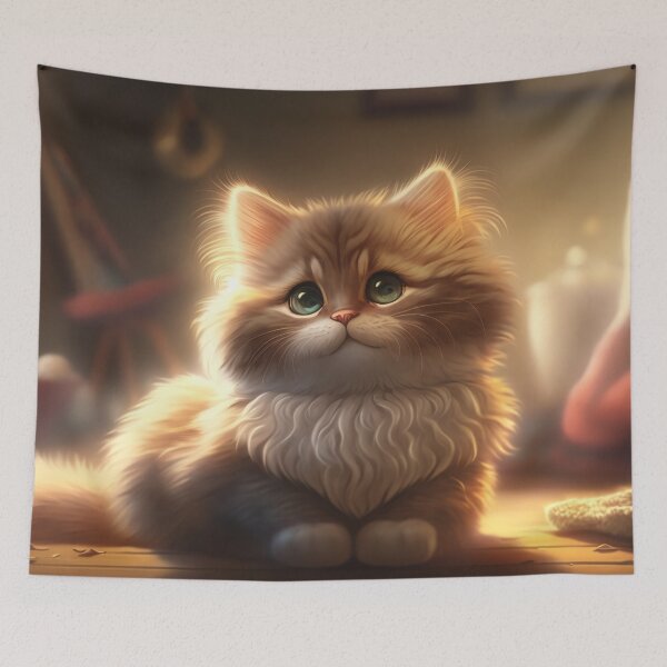 Item preview, Cute Fluffy Chibi Kitten designed and sold by OldNewAmbient.