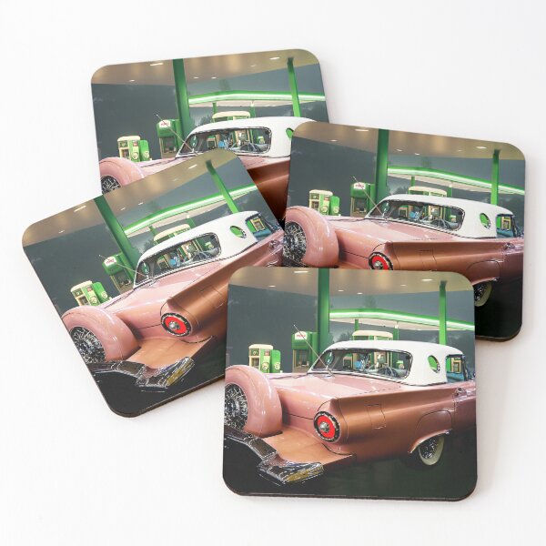 Item preview, 1957 Ford Thunderbird at the Old Gas Station designed and sold by Peter Kraaibeek | Generative Designs and Car Art.