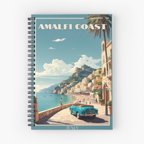 Item preview, Amalfi Coast Dreams: Vintage Travel Poster designed and sold by Ceemko's Vintage Corner.