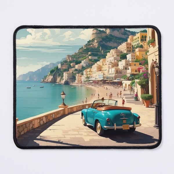 Item preview, Amalfi Coast Dreams: Vintage Travel Poster designed and sold by Ceemko's Vintage Corner.