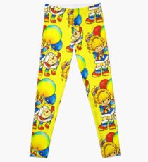 Vintage "Up, Up & Away" Regenbogen Brite, Sprite, Twink, Weiß, Bunt, Hell, Retro, Gelb, Gold, Senf, 80er, Comic, Baby, Rückschritt, Popkultur, My Childhood Leggings