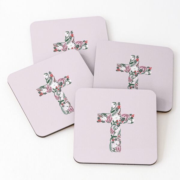 Item preview, Christmas floral cross designed and sold by MontaigneB.