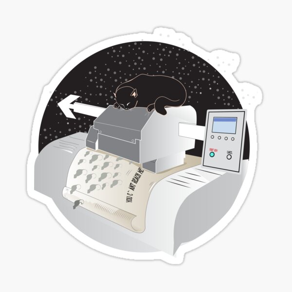 The printing CAT Sticker