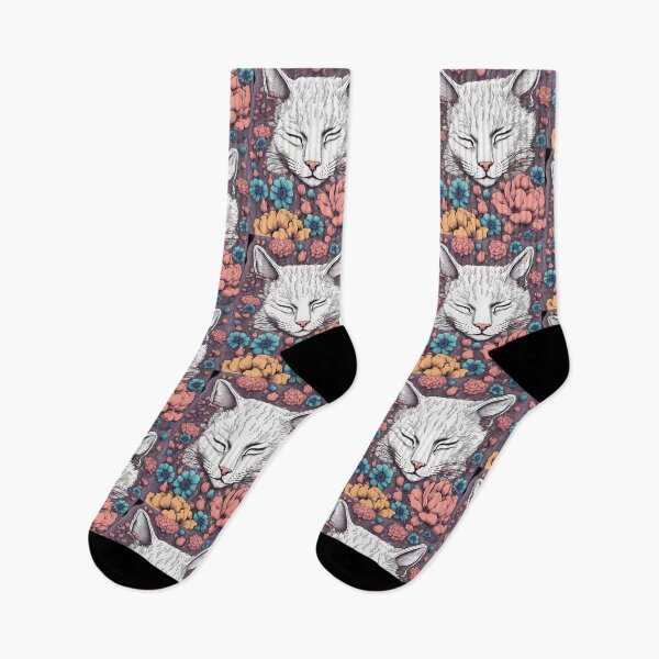 Item preview, Relaxing Sleepy flowers tattou Cat designed and sold by Catophile.