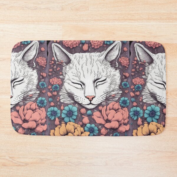 Item preview, Relaxing Sleepy flowers tattou Cat designed and sold by Catophile.