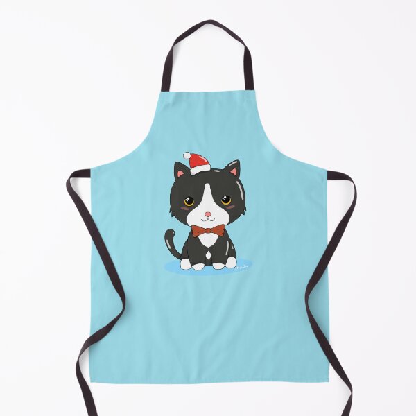 Item preview, Cute Black Cat with a bow for Christmas designed and sold by byMariZen.