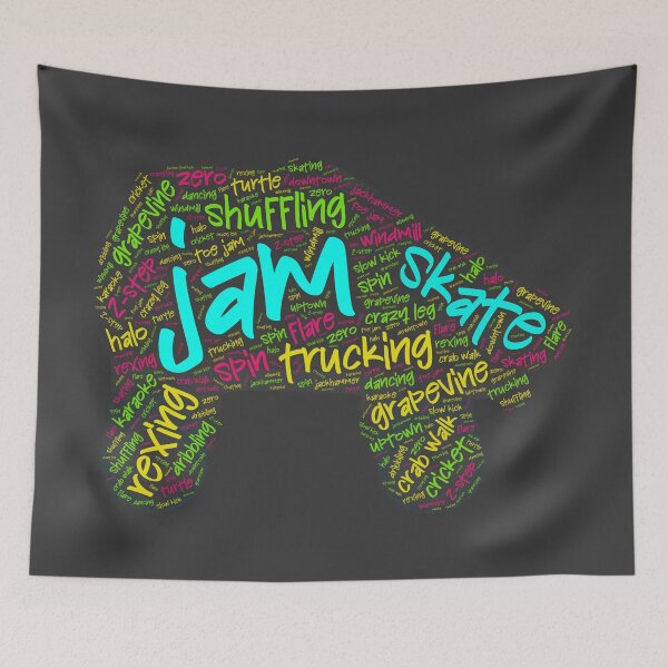 Item preview, Jam Skating Wordcloud for Darker Backgrounds designed and sold by WordsYouLove.