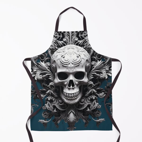 Item preview, Skull 3D Gothic Damask designed and sold by GrinGalore.