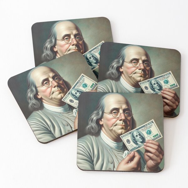 Item preview, Ben Franklin con un billete de 100 dólares designed and sold by NovosArt.