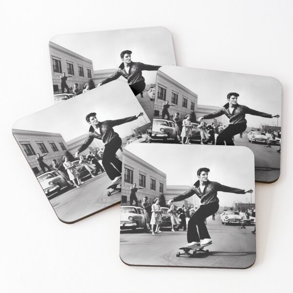 Item preview, Elvis straight shredding on a skateboard designed and sold by Pixel-Pig.