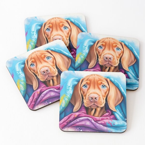 Item preview, Vizsla Puppy Wrapped in a Blanket designed and sold by Wolfheartart.