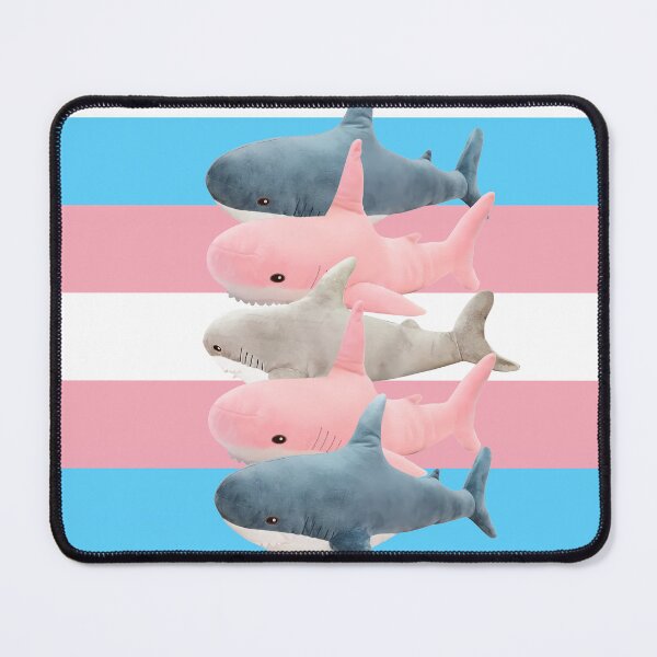 Item preview, BLAHAJ TRANS FLAG PINK BLUE AND WHITE designed and sold by cheapfan.