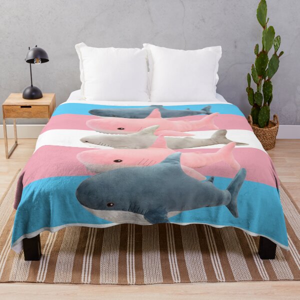 Item preview, BLAHAJ TRANS FLAG PINK BLUE AND WHITE designed and sold by cheapfan.
