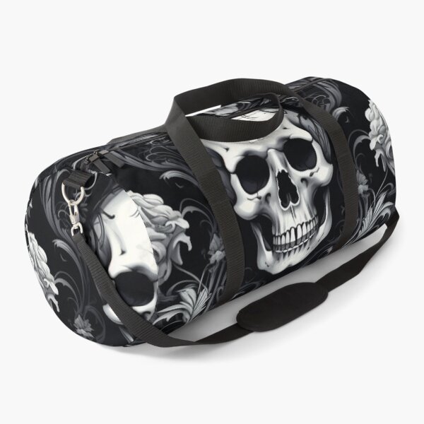 Item preview, Skull Roses Damask Gothic Flowers Pattern designed and sold by GrinGalore.