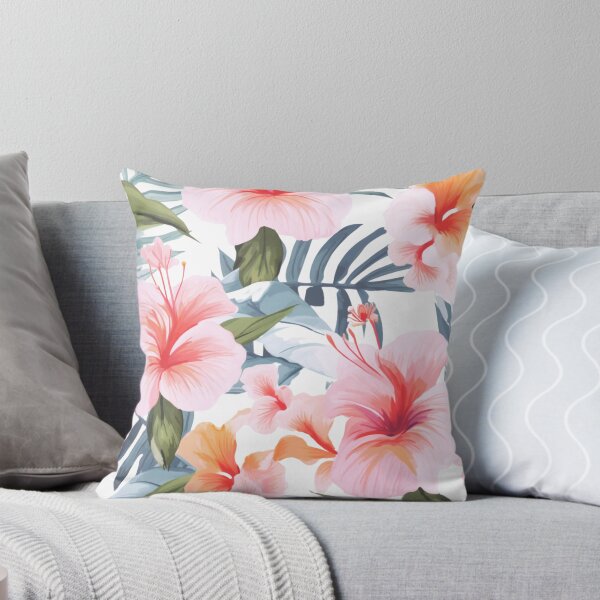 Aperçu de l'œuvre Modèles sans couture de fleurs d'hibiscus vibrantes pour la mode tendance et la décoration intérieure créée et vendue par Blendfactor.
