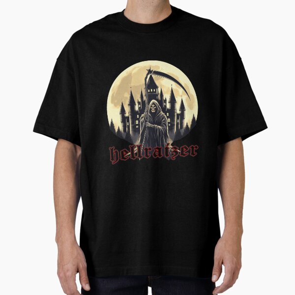 HellRaizer Reaper Castle Moon Oversized T-Shirt