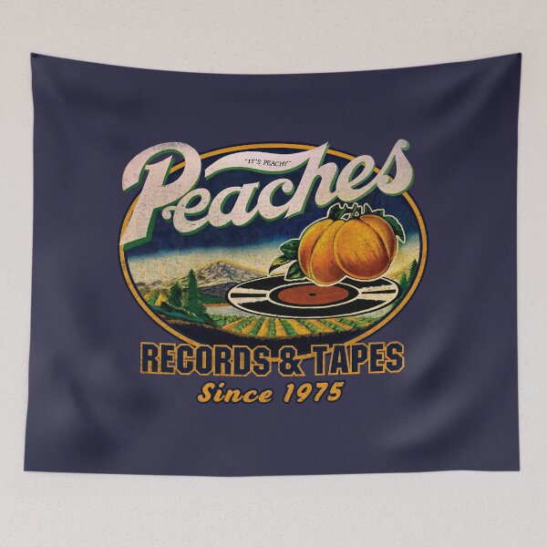 Item preview, Peaches Records and Tapes 1975 Worn designed and sold by Alema Art.