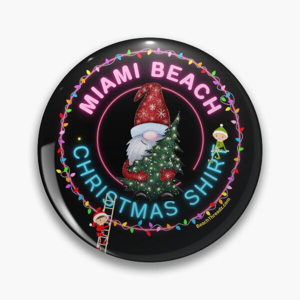 Item preview, Miami Beach Santa Claus Christmas Shirt designed and sold by BeachThreadz.